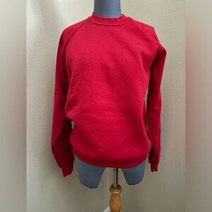 Vintage 90’s Jerzees Bright Red Sweatshirt EUC unisex L 42-44